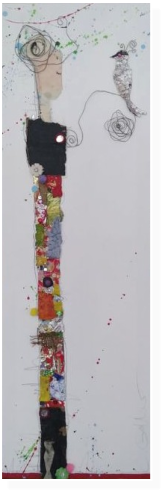 Nr.7  Mischtechnik auf Leinwand 30x90cm