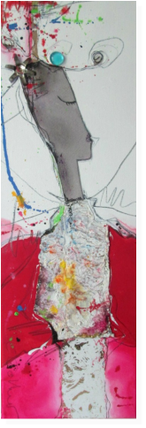 Nr.61 Mischtechnik  20x60cm